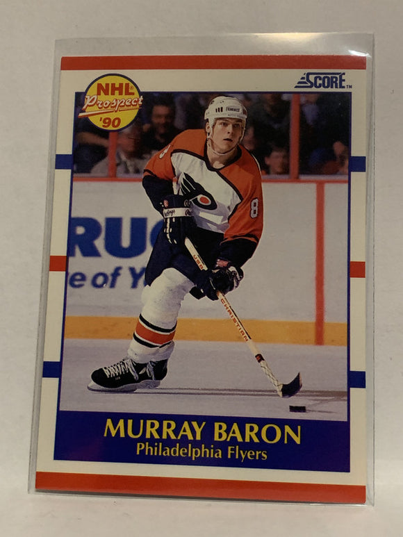 #399 Murray Baron Rookie Philadelphia Flyers 1990-91 Score Hockey Card  NHL