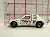 White Peugeot #3 1988 Hot Wheels Diecast Car