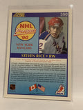 #390 Steven Rice Rookie New York Rangers 1990-91 Score Hockey Card  NHL
