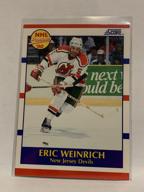 #389 Eric Weinrich Rookie New Jersey Devils 1990-91 Score Hockey Card  NHL