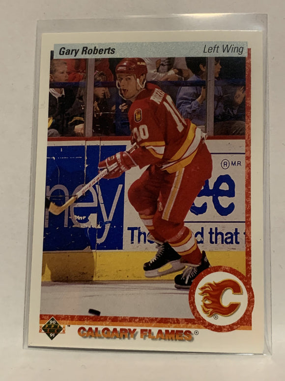 #29 Gary Roberts Calgary Flames 1990-91 Score Hockey Card  NHL