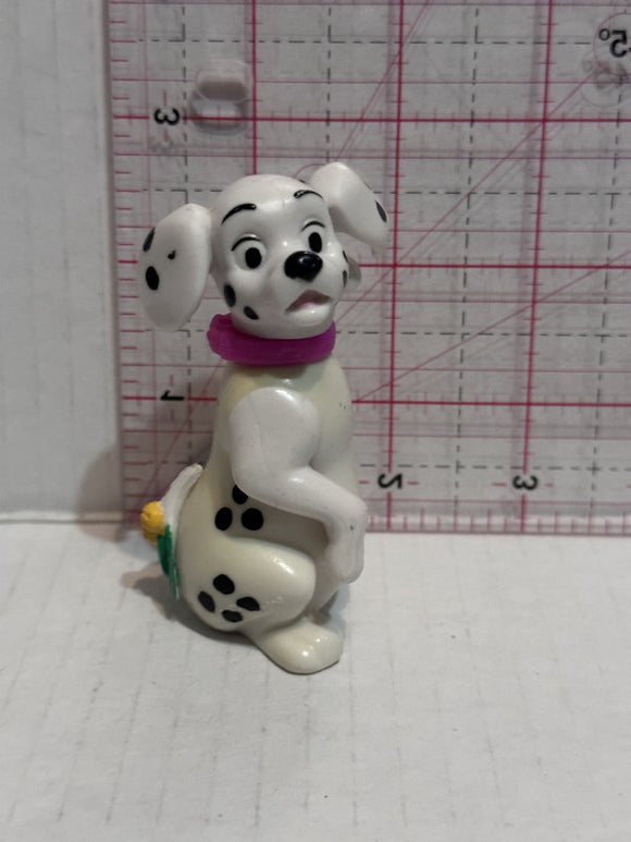 Puppy Sitting up with Mistletoe 101 Dalmation Disney Mcdonalds Toy Character