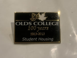 Olds College 100 Years 1913 2013 Student Housing Lapel Hat Pin EF