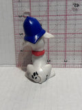Puppy Sitting with a Police Bobby Helmet Hat on Head 101 Dalmation Disney Mcdonalds Toy Character