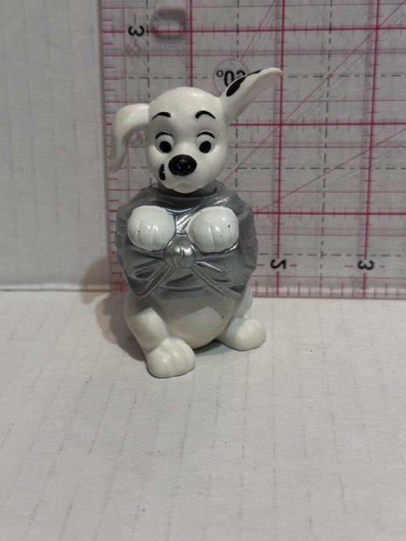 Puppy Wrapped up Silver Christmas Ribbon 101 Dalmation Disney Mcdonalds Toy Character
