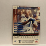 #150 Carlos Delgado Toronto Blue Jays 2002 Donruss Leaf Baseball Card IX