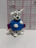 Puppy Sitting up Wearing a Blue Scarve 101 Dalmation Disney Mcdonalds Toy Character