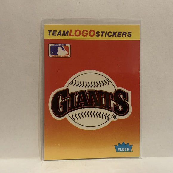 Team Logo San Francisco Giants 1991 Fleer Baseball Card IX