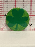 Green Clover Shamrock Button Pinback