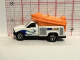 White Ford F-250 Super Duty w/Raft 1999 2012 H23  Matchbox Diecast Car