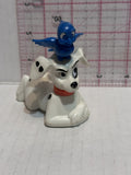 Puppy Laying Down with a Blue Bird on Head 101 Dalmation Disney Mcdonalds Toy Character