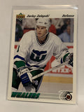 #231 Zarley Zalapski Hartford Whalers 1991-92 Upper Deck Hockey Card  NHL