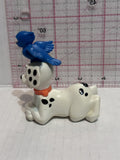Puppy Laying Down with a Blue Bird on Head 101 Dalmation Disney Mcdonalds Toy Character