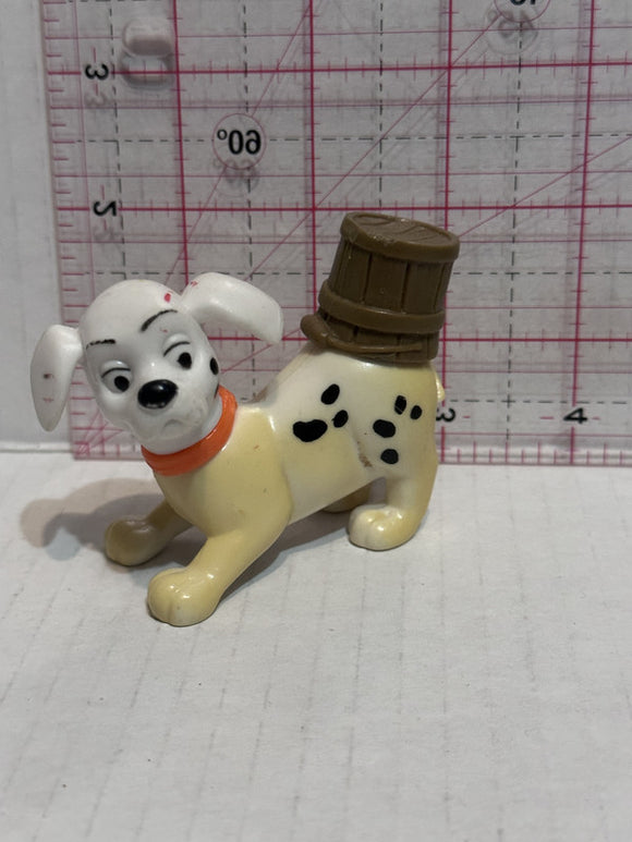 Puppy Playing with a Bucket on Tail 101 Dalmation Disney Mcdonalds Toy Character