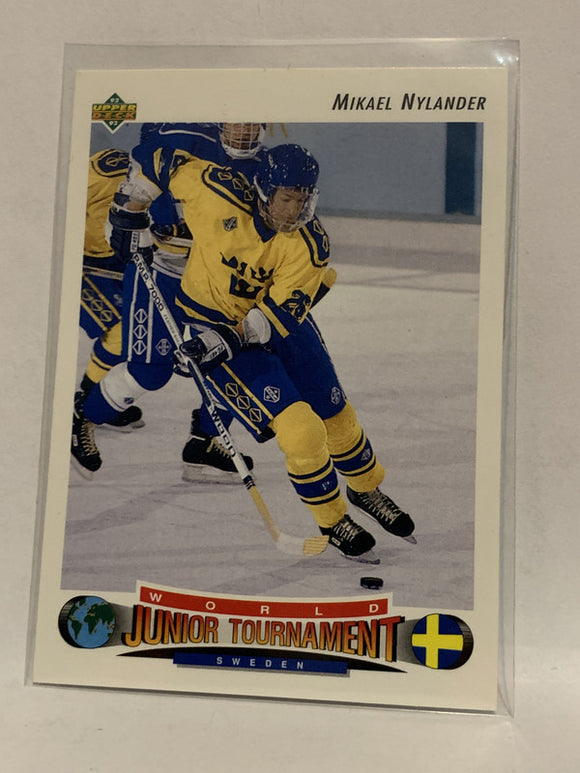 #236 Mikael Nylander Sweden World Junior 1992-93 Upper Deck Hockey Card  NHL