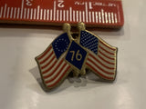 USA American 76 Friendship Flags Lapel Hat Pin BS