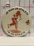 Je Sius un Athlete I'm an Athlete Button Pinback