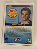#419 Terry Yake Rookie Hartford Whalers 1990-91 Score Hockey Card  NHL