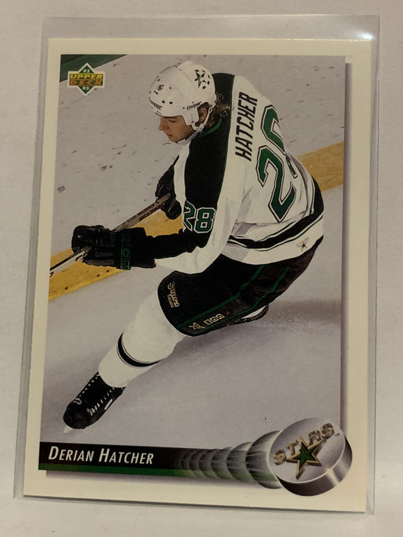 #287 Derian Hatcher   Minnesota North Stars 1992-93 Upper Deck Hockey Card  NHL