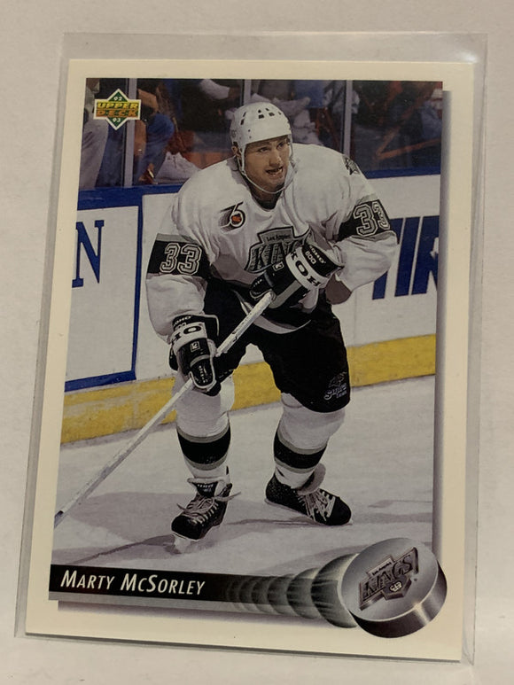 #322 Marty McSorley Los Angeles Kings 1992-93 Upper Deck Hockey Card  NHL