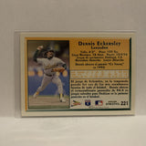 #221 Dennis Eckersley Oakland Athletics 1993 Pacific Baseball Card IY