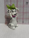 Puppy Playing with a Green Frog on Head 101 Dalmation Disney Mcdonalds Toy Character