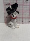 Puppy Black Fashion Hat on Head 101 Dalmation Disney Mcdonalds Toy Character