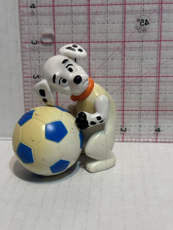 Puppy Playing with a Soccer Ball 101 Dalmation Disney Mcdonalds Toy Character