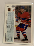 #332 Donald Dufresne Montreal Canadiens 1990-91 Upper Deck Hockey Card  NHL