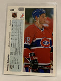 #334 Mathieu Schneider Montreal Canadiens 1990-91 Upper Deck Hockey Card  NHL
