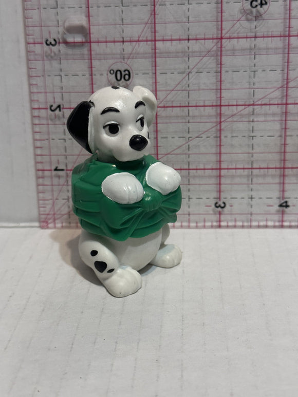 Puppy Wrapped in a Green Ribbon 101 Dalmation Disney Mcdonalds Toy Character