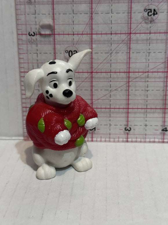 Puppy Wearing a Red Christmas Sweater 101 Dalmation Disney Mcdonalds Toy Character