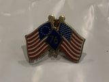 USA American 76 Friendship Flags Lapel Hat Pin BT