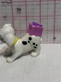 Puppy Playing with a Pink Christmas Present on Back 101 Dalmation Disney Mcdonalds Toy Character