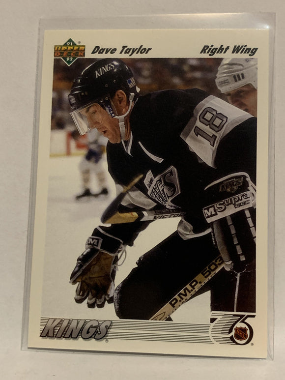 #270 Dave Taylor  Los Angeles Kings 1991-92 Upper Deck Hockey Card  NHL