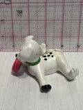 Puppy Playing with a Red Water Food Bowl 101 Dalmation Disney Mcdonalds Toy Character