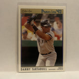 #93 Danny Tartabull New York Yankees 1992 Premier O-Pee-Chee Baseball Card IZ