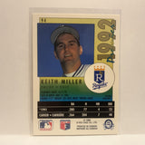 #94 Keith Miller Kansas City Royals 1992 Premier O-Pee-Chee Baseball Card IZ