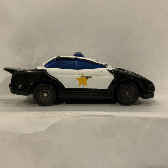 Black White Police Car ©1993 Hot Wheels Diecast Car EG