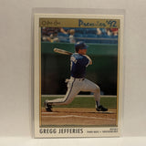 #95 Gregg Jefferies Kansas City Royals 1992 Premier O-Pee-Chee Baseball Card IZ