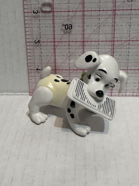 Puppy Playing a Newspaper 101 Dalmation Disney Mcdonalds Toy Character