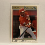 #96 Barry Larkin Cincinnati Reds 1992 Premier O-Pee-Chee Baseball Card IZ