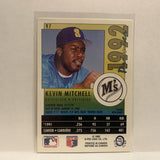 #97 Kevin Mitchell Seattle Mariners 1992 Premier O-Pee-Chee Baseball Card IZ