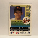 #101 Gregg Olson Baltimore Orioles 1992 Premier O-Pee-Chee Baseball Card IZ