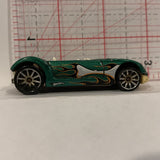 Green Golden Arrow ©2002 Hot Wheels Diecast Car EG