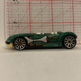Green Golden Arrow ©2002 Hot Wheels Diecast Car EG