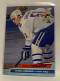 #387 Andrei Kovalenko Rookie Quebec Nordiques 1992-93 Fleer Ultra Hockey Card  NHL
