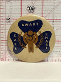 Girl Guides Care Aware Share Logo Button Pinback