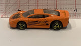 Orange Jaguar Hot Wheels Toy Diecast Car