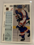 #94 Thomas Steen Winnipeg Jets 1990-91 Upper Deck Hockey Card  NHL